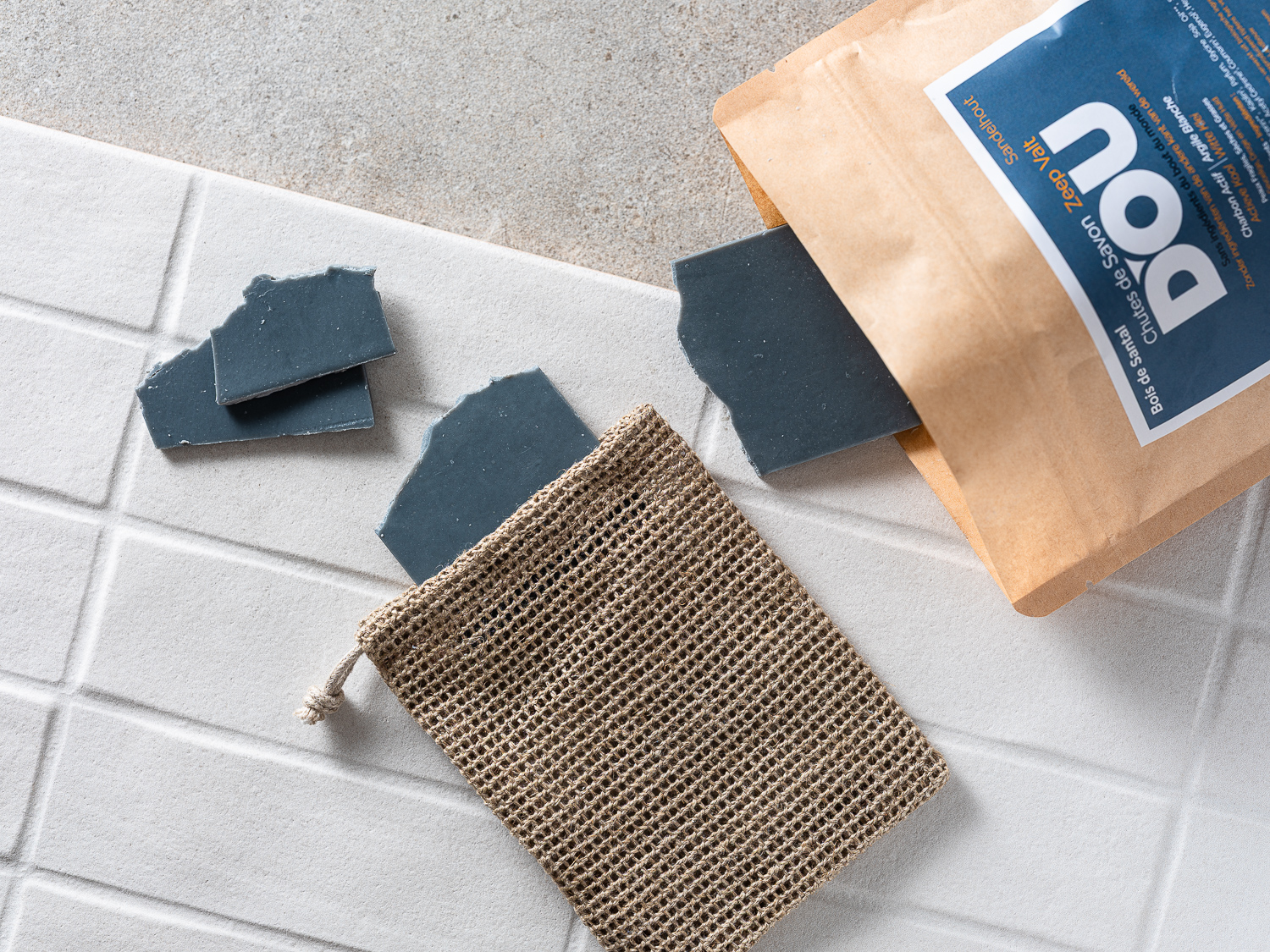 Sauve-savon lin exfolient